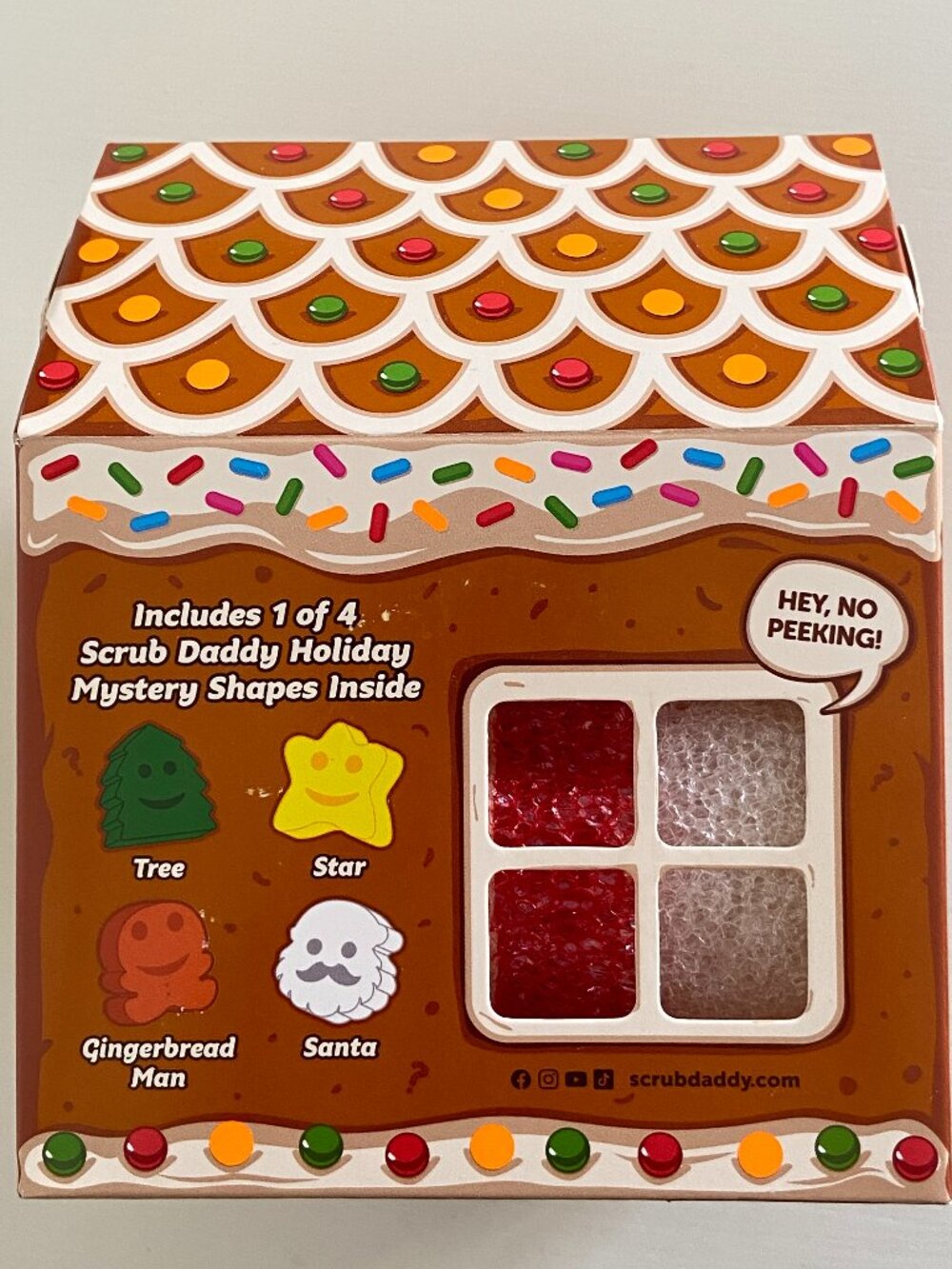 NIB Scrub Daddy Holiday 3-Pack Gingerbread House Mystery Scrubber Set